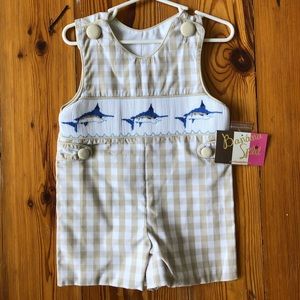 Baby boy Smocked Marlin Jon Jon